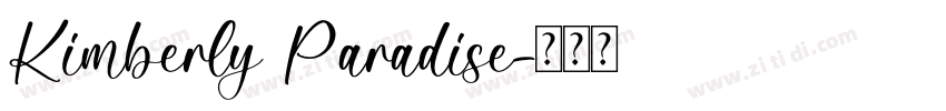 Kimberly Paradise字体转换